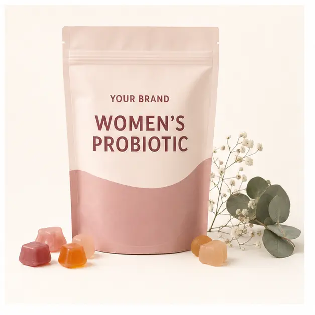 Women’s Probiotic Gummies YOUR BRAND private-label gummy packaging concept